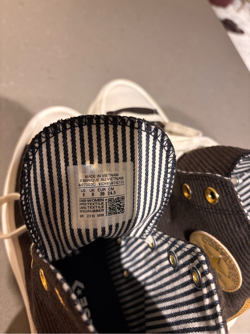 Converse Platform High-Top Sneakers in Brown and Cream - Picture 10 of 12